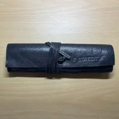 ステッドラー ロールペンケース 革製 レザー 黒 ブラック STAEDLER