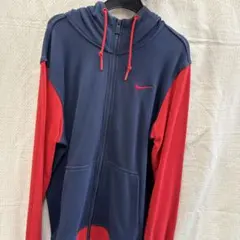 【新品未使用】NIKE ナイキ スウェット パーカー M 紺 赤 バイカラー
