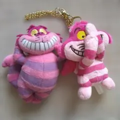 ディズニー不思議の国のアリス チシャ猫ぬいぐるみバッジキーチェーンセット