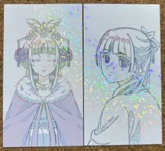 薬屋のひとりごと展　猫猫　まおまお　ランダムチケット風カード　線画　ホログラム