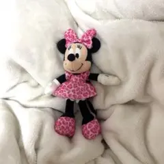 ミニーマウス ヒョウ柄ぬいぐるみ