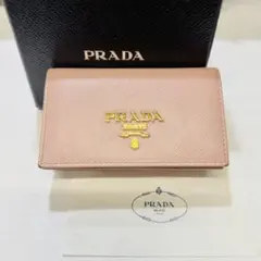 PRADA サフィアーノレザー 名刺入れ カードケース ピンクのサムネイル