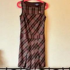 ＊美品 バーバリーブルーレーベル ノバチェック ホース ノースリーブ ワンピース