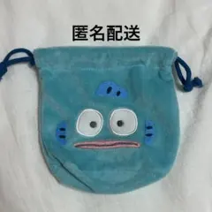 サンリオ　ハンギョドン　ふわふわフェイス巾着　 ポーチ