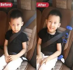 キッズベルト　シートベルト　青　2本セット　スマートベルト　車　ドライブ