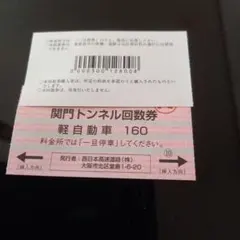 関門トンネル回数券軽自動車のサムネイル