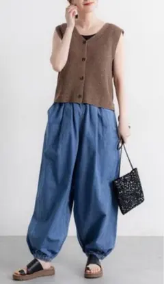 ●7ゲージリネンタッチVネックベスト studio CLIP スタディオクリップ