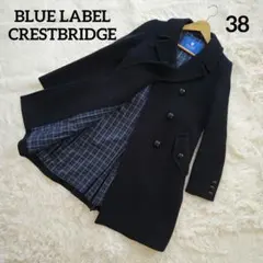 ブルーレーベルクレストブリッジ ウール チェスターコート ノバチェック M