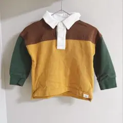 ⭕️匿名配送⭕️【GAP】カラーブロックラガーシャツ 80cm