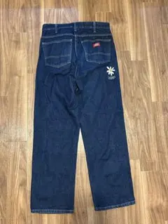 LABROS ダークブルーデニム 花刺繍