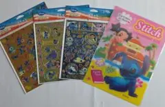 2674 ディズニースティッチ ステッカー3枚セット&3D下敷きSet