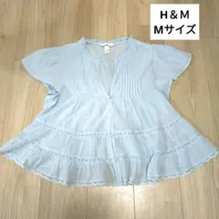 H＆Ｍ　パフスリーブブラウス　Мサイズのサムネイル