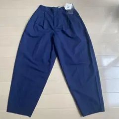 ユニクロ　ネイビーパンツ　リネンブレンドバレルレッグパンツのサムネイル