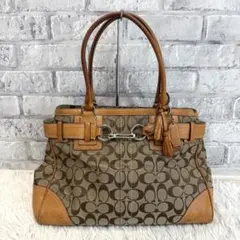 美品 COACH 5624 シグネチャー トートバッグ レザー - メルカリ
