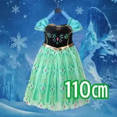 アナ雪 アナ ドレス 110cm 子供用 コスプレ ハロウィン 発表会 衣装