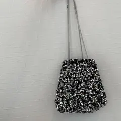 スパンコール ショルダーバッグ ブラック