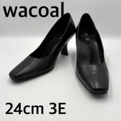 ワコール　wacoal サクセスウォーク　スクエアトゥ　パンプス　黒　24cmのサムネイル
