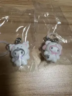 サンリオ　ふわふわスノー　めじるしアクセサリー　マイメロ　クロミ