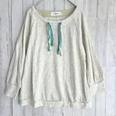 スーパーハッカ スウェット トレーナー ラグランスリーブ デザイン ナチュラル