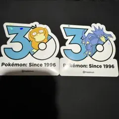 ポケモンメガフェスタ 30周年ステッカー コダック ゴルダック 韓国限定