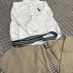 ラルフローレン　キッズ　ホワイトシャツ6T/ベージュパンツ7T