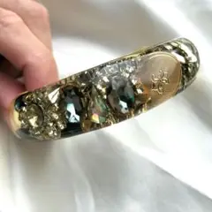 RUKA バングル　ビジュー　個性的　キラキラ　豪華　ブレスレット　アクセサリー