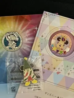 ディズニーリゾート　リルリンリン　JCB カードクラブ　ミッキーミニーピンバッジ