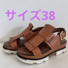 ELVIO ZANON フリンジレザーサンダルのサムネイル