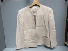 JANE MORE ベージュ ノーカラージャケット シミ有り