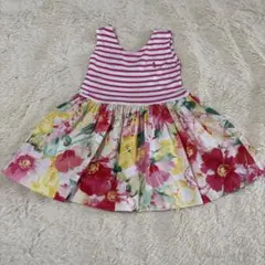 ラルフローレン　ワンピース　ボーダー　ピンク　花柄　85