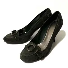 NINE WEST ヒール パンプス スウェード グレー 24.5cm