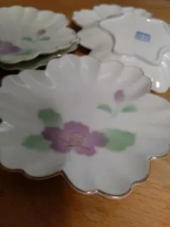 有田焼 翠泉 花びら型皿 小皿 ＜5枚セット＞