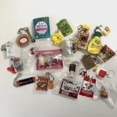ガチャガチャ 食品 18点 まとめ売り ミニチュア めじるしアクセサリー おまけ