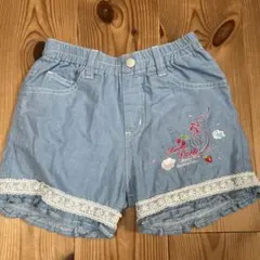 レース付き水色ショートパンツ 130