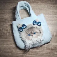 コヤンイサムチョント–トバッグ ファ–ボア生地フェイスルミ着ぐるみバッグ