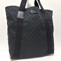 677✨極美品✨GUCCI グッチ トートバッグ GGキャンバス A4収納 黒