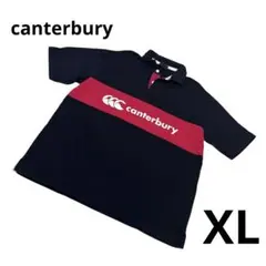 canterbury カンタベリー 半袖ポロシャツ ラガーシャツ XL 紺×赤のサムネイル