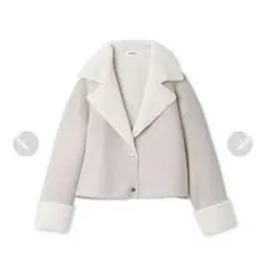 SNIDEL バリエショートジャケットコート　ムートン　アイボリー