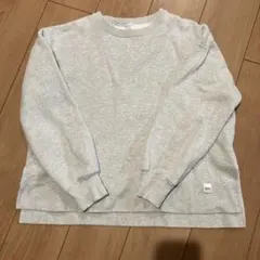 グレー 裏起毛 クルーネック トレーナー　M ユニセックス