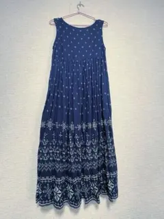 新品 タグ付き インド製綿 インド製コットン ターコイズ ノースリーブ