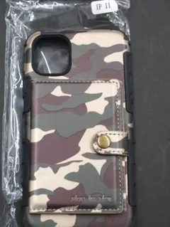 iPhone11 ケース カバー 迷彩柄 カモフラ 背面カード収納 368のサムネイル