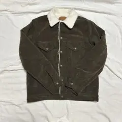 ブラウン コーデュロイ ボアジャケット