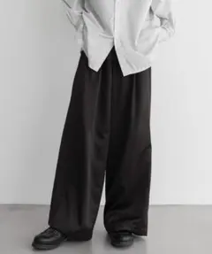 ワイドパンツ ウール