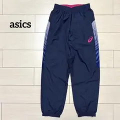 【美品】asics トレーニングパンツ　膝裏メッシュ　ネイビー　レディースSのサムネイル