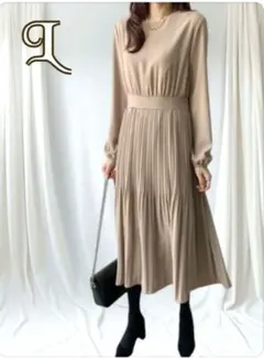 L　ロングワンピース ワンピース きれいめ　フォーマル　入学式式　入園式