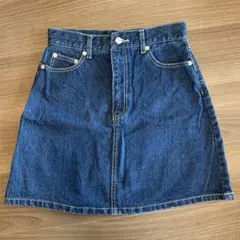 値下げ　wego デニム台形ミニスカート