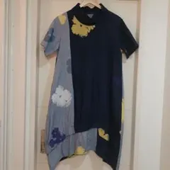 美品⁂センソユニコ⁂膝丈ワンピース ロングシャツ 羽織り リネン混