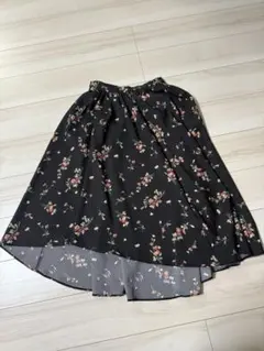 INGNI 総柄ひざ丈 花柄フレアスカート