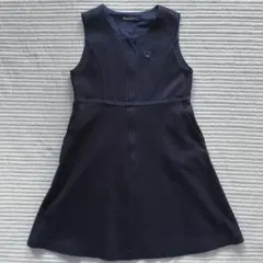 familiar ファミリア 濃紺 前開きジャンパースカート 120