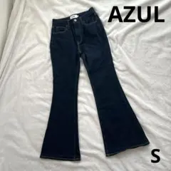 AZUL by MOUSSY フレアデニム S 濃紺 ストレッチ
